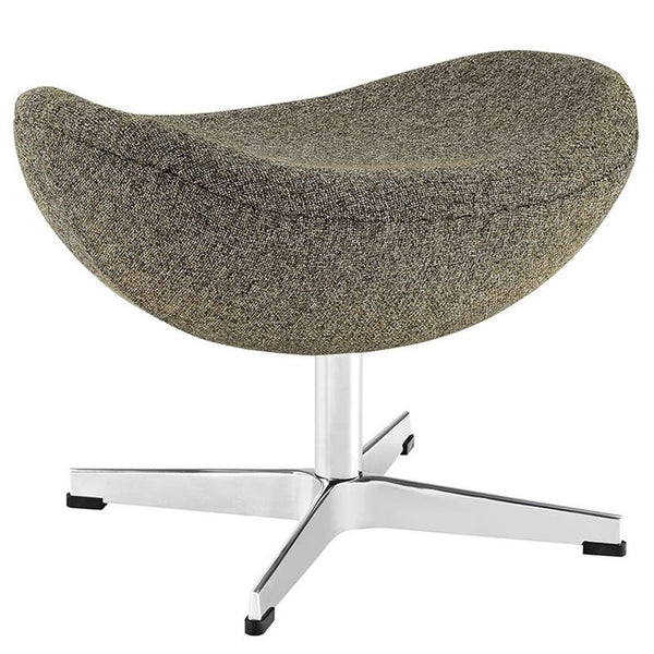 Glove Wool Ottoman in Oatmeal