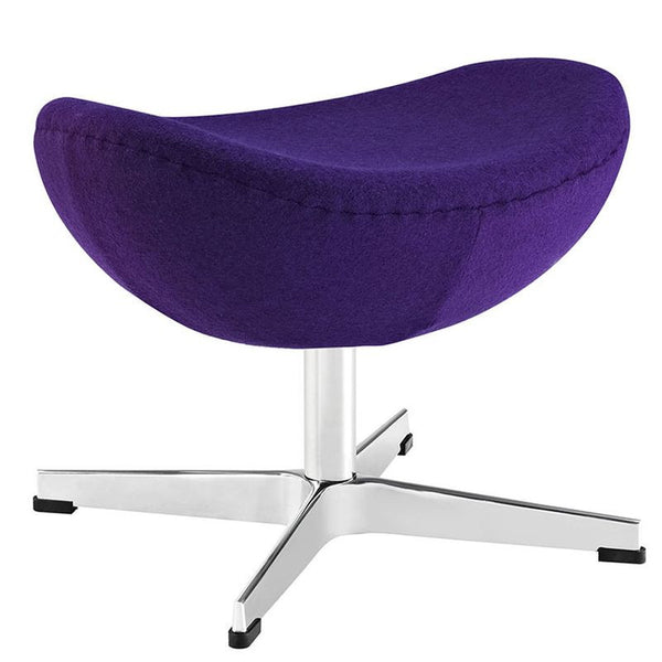 Glove Wool Ottoman in Purple
