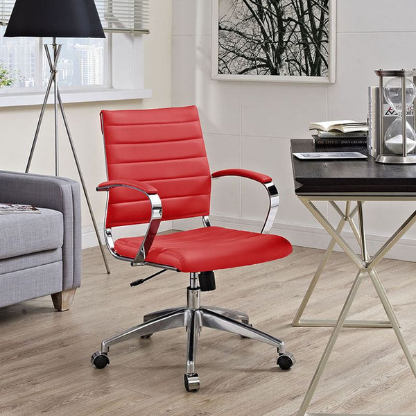 Jive Mid Back Office Chair in Red