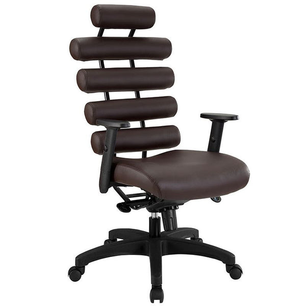 Pillow Office Chair in Dark Brown