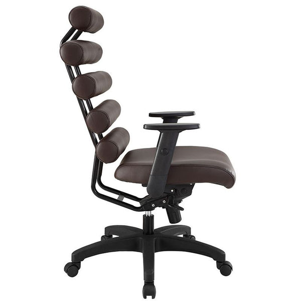 Pillow Office Chair in Dark Brown