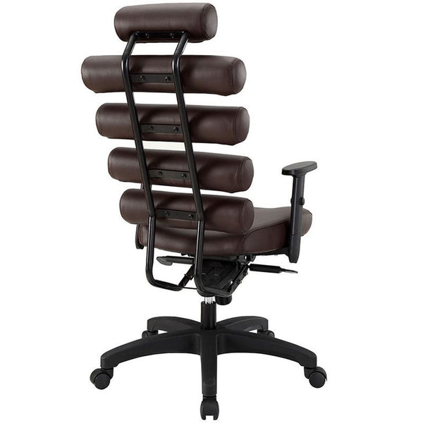 Pillow Office Chair in Dark Brown