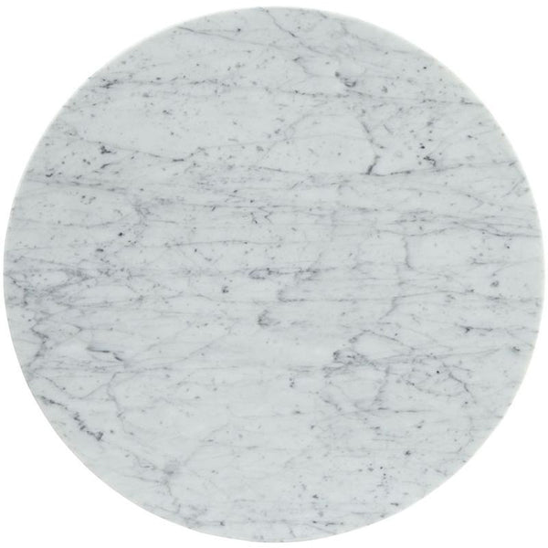 Lippa 20" Marble Side Table in White