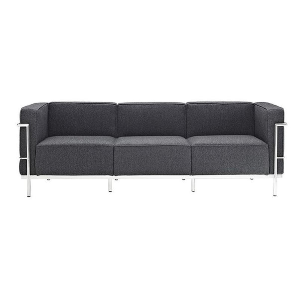 Charles Grande Wool Sofa in Dark Gray