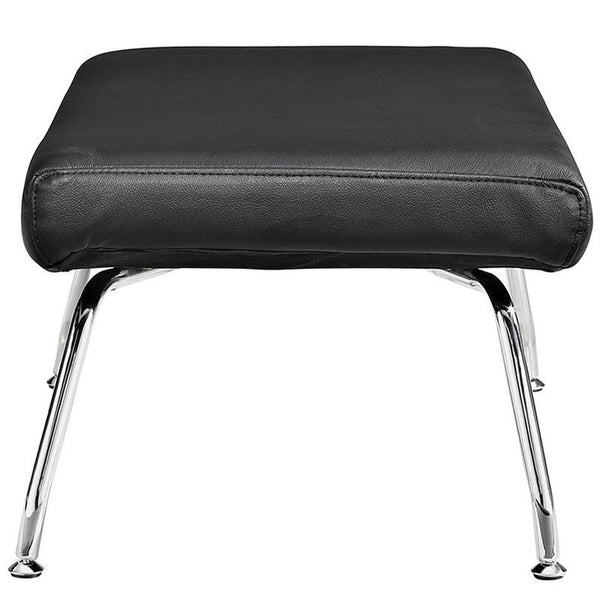 Class Leather Lounge Chair in Black