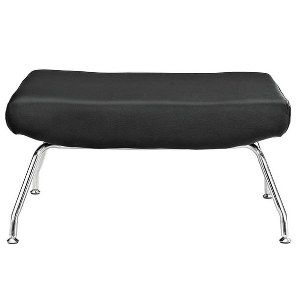 Class Leather Lounge Chair in Black