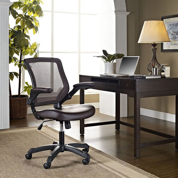 Veer Vinyl Office Chair in Brown
