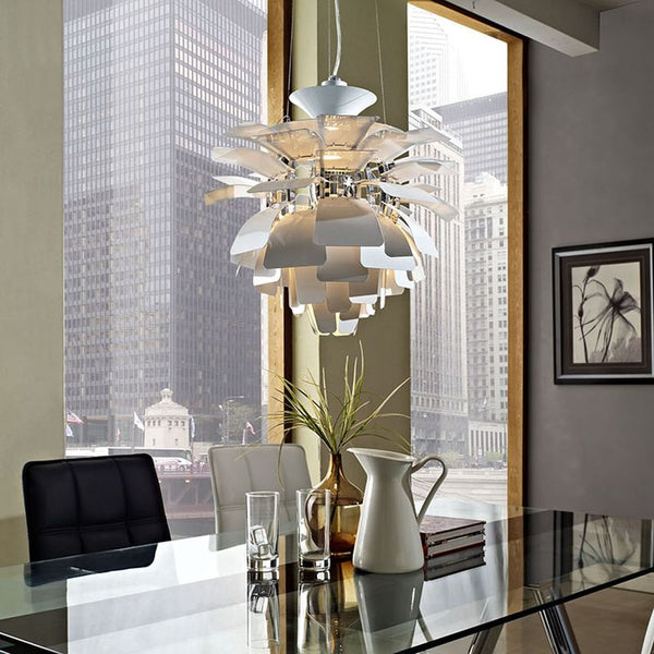 Petal 19" Chandelier in White