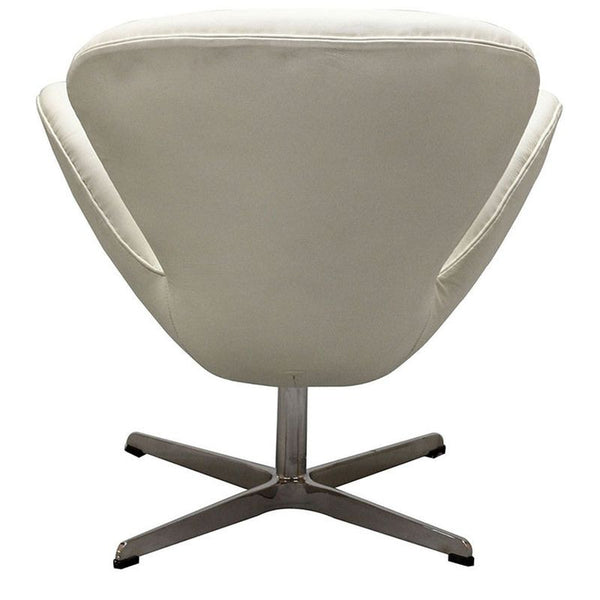 Wing Leather Lounge Chair in White