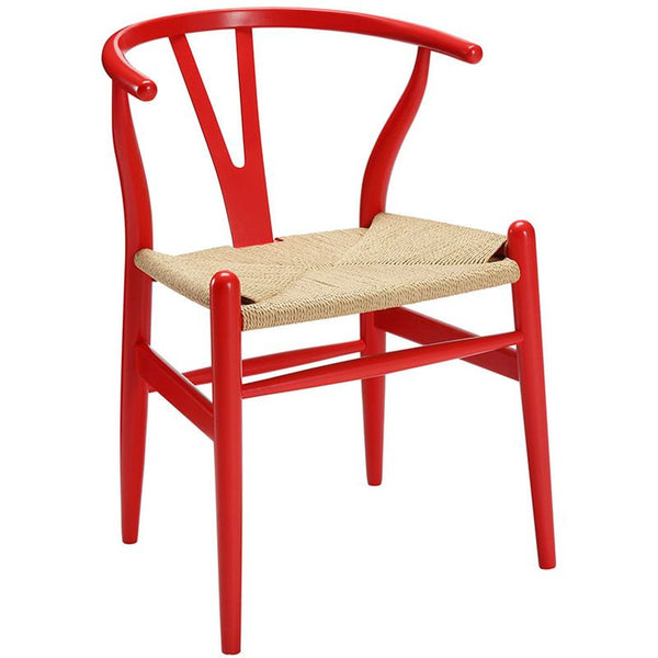 Amish Dining Wood Armchair in Red