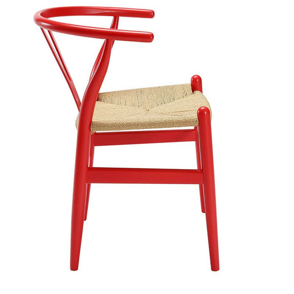 Amish Dining Wood Armchair in Red