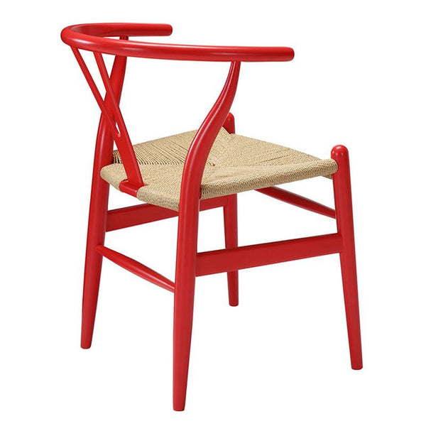 Amish Dining Wood Armchair in Red