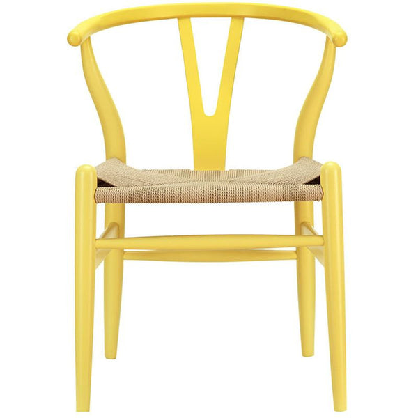 Amish Dining Wood Armchair in Yellow