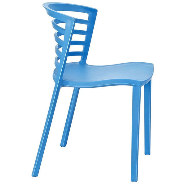 Curvy Dining Side Chair in Blue