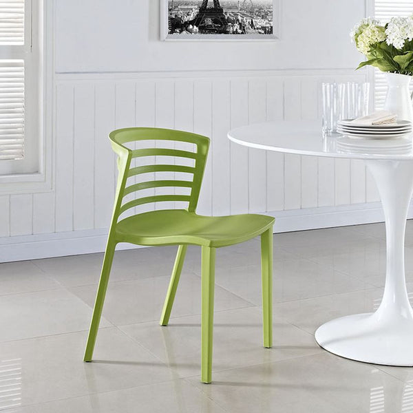 Curvy Dining Side Chair in Green