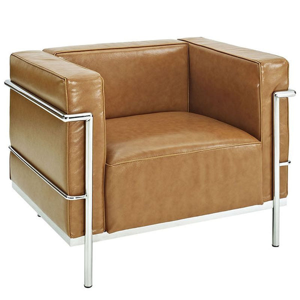 Charles Grande Armchair in Tan