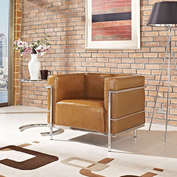Charles Grande Armchair in Tan