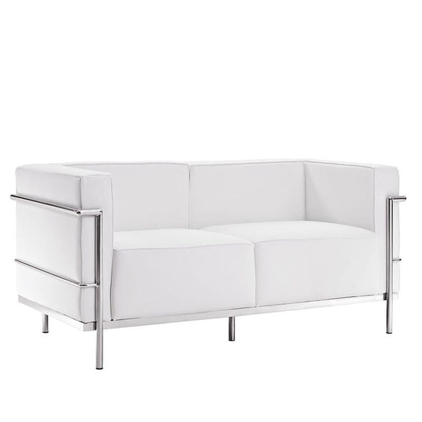 Charles Grande Loveseat in White