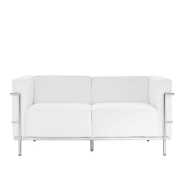 Charles Grande Loveseat in White