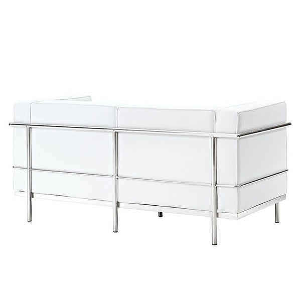 Charles Grande Loveseat in White