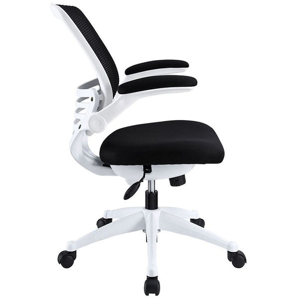 Edge White Base Office Chair in Black