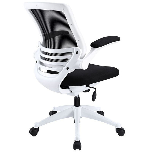 Edge White Base Office Chair in Black