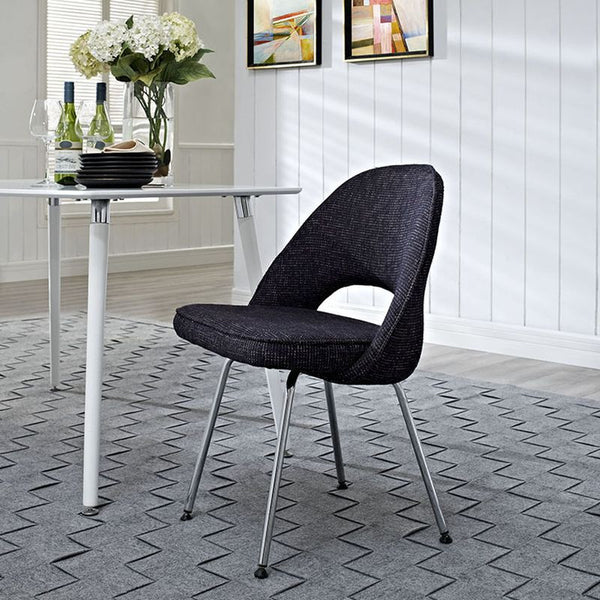 Cordelia Dining Fabric Side Chair in Black