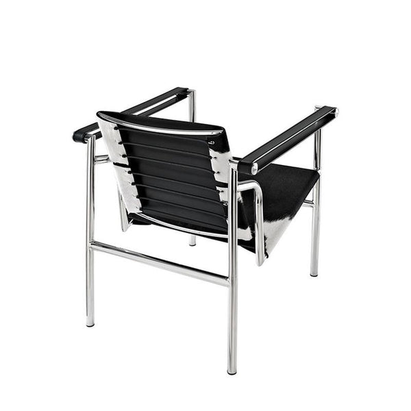 Charles Pony Hide Lounge Chair in Black And White