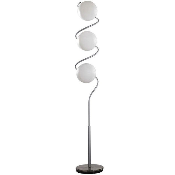 Swizzle Floor Lamp in Silver