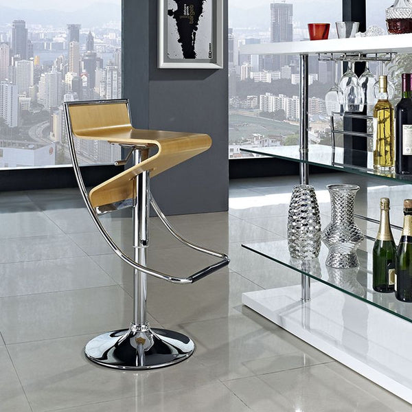 Zig-Zag Bar Stool in Natural