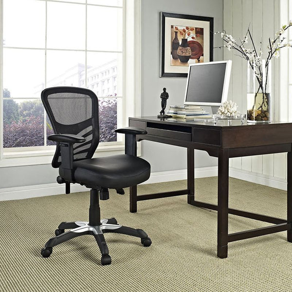 Articulate Vinyl Office Chair in Black