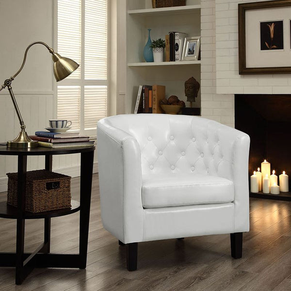 Prospect Vinyl Armchair in White
