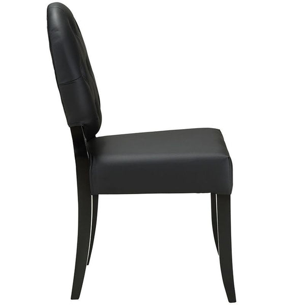 Button Dining Side Chair in Black