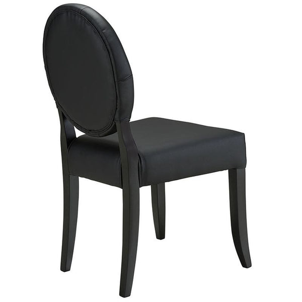 Button Dining Side Chair in Black