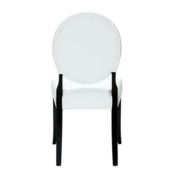 Button Dining Side Chair in White