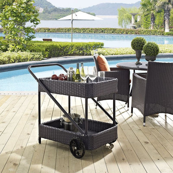 Replenish Outdoor Patio Beverage Cart in Espresso