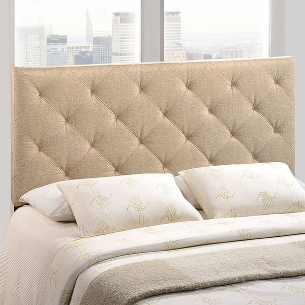 Theodore Queen Fabric Headboard in Beige