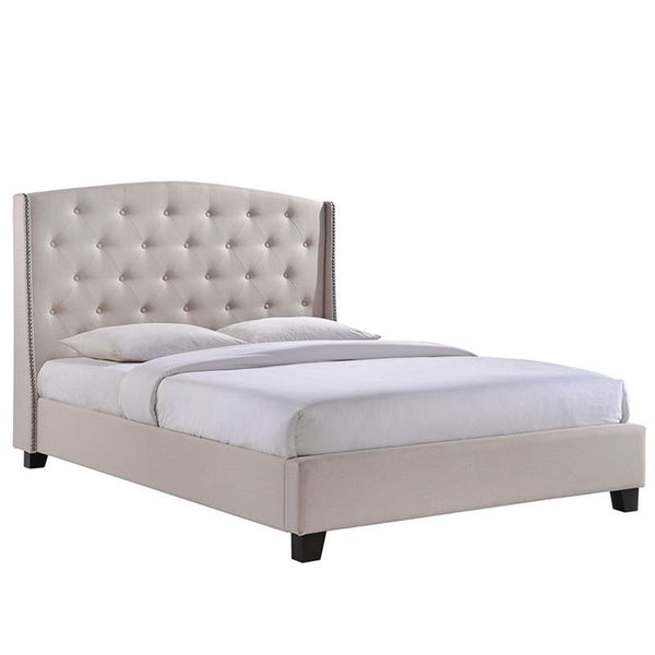 Lydia Queen Bed in Beige