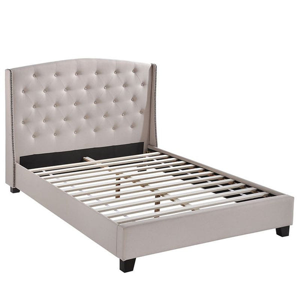 Lydia Queen Bed in Beige