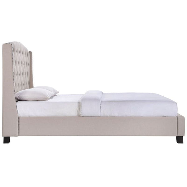 Lydia Queen Bed in Beige