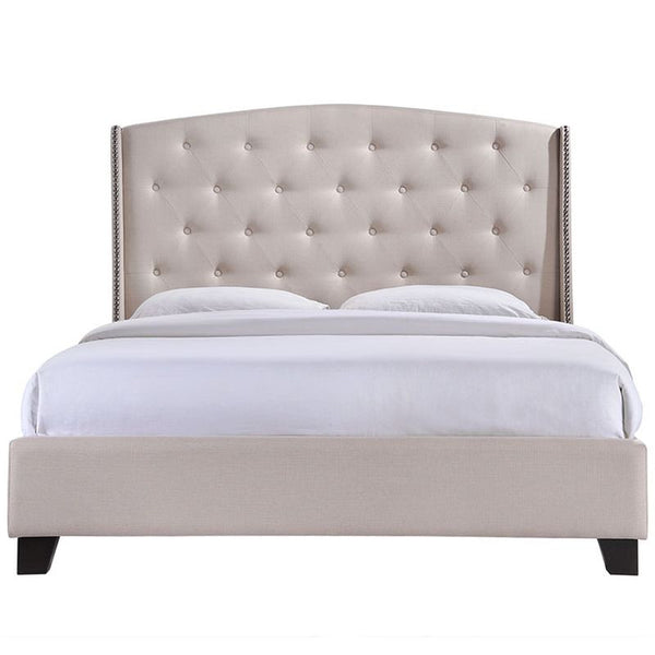 Lydia Queen Bed in Beige