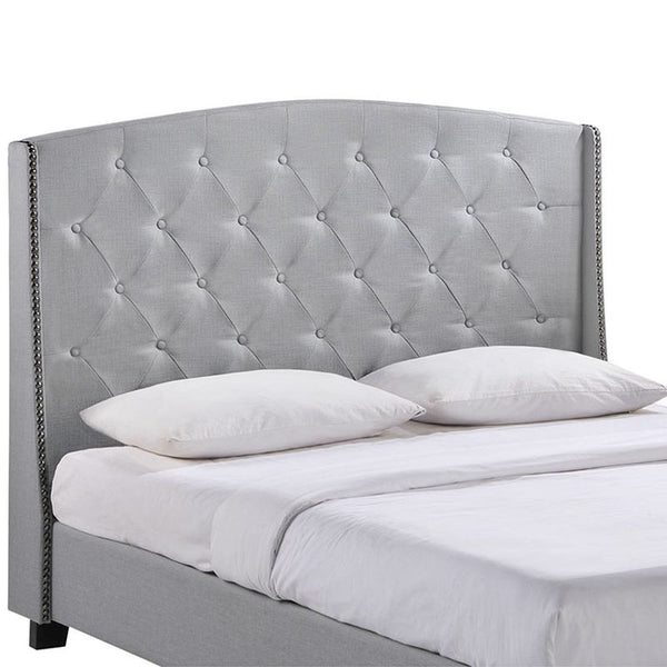 Lydia Queen Bed in Sky Gray