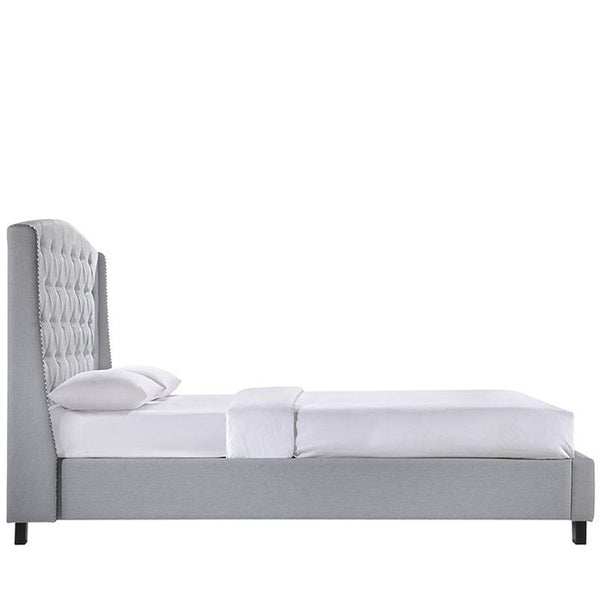 Lydia Queen Bed in Sky Gray