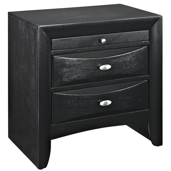 Francesca 2 Piece King Bedroom Set in Black by Furniture and Things