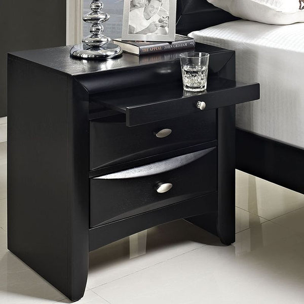 Olivia 2 Piece Queen Bedroom Set in Black