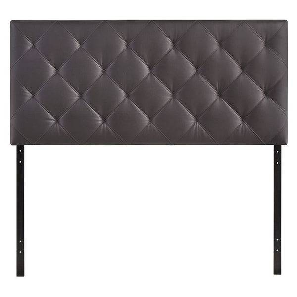 Theodore Queen Vinyl Headboard in Brown