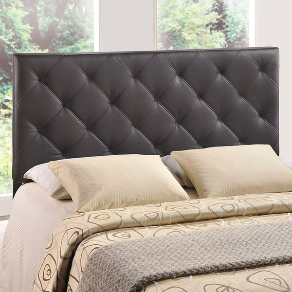 Theodore Queen Vinyl Headboard in Brown