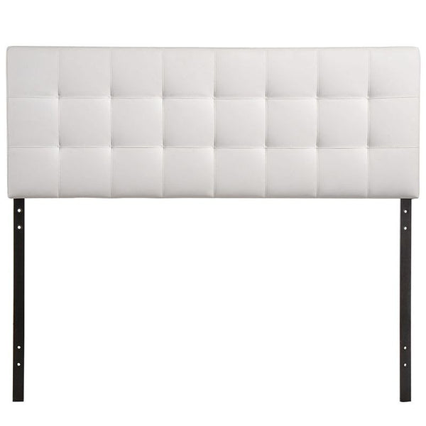 Lily King Vinyl Headboard in White