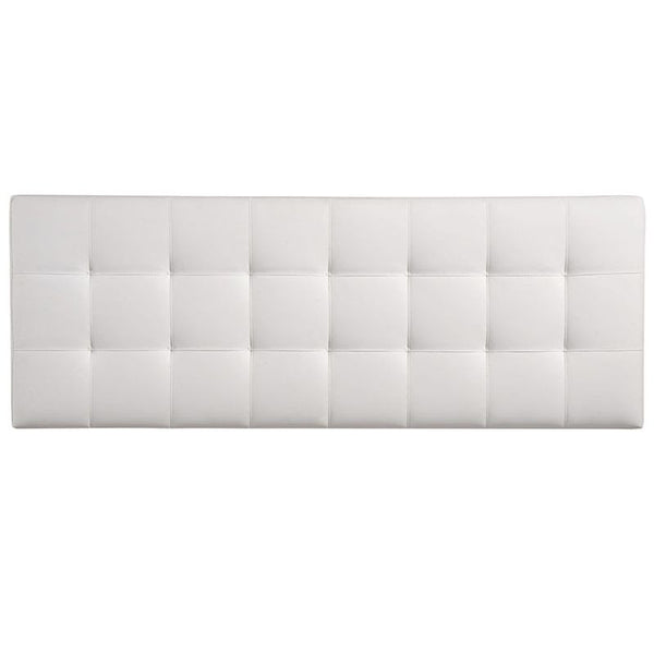Lily King Vinyl Headboard in White