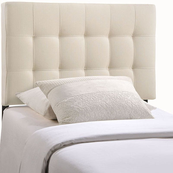 Lily Twin Fabric Headboard in Ivory
